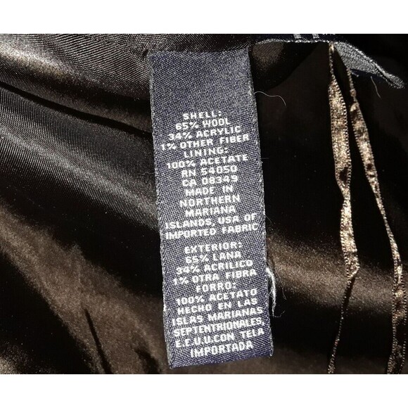 Jones New York Women's Blazer Size 12 Wool-Blend Lined Front Pockets Brown - Picture 6 of 7